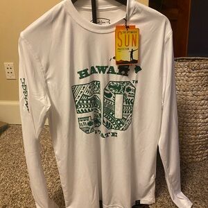 Hawaii 50th State Long Sleeve Tee - White